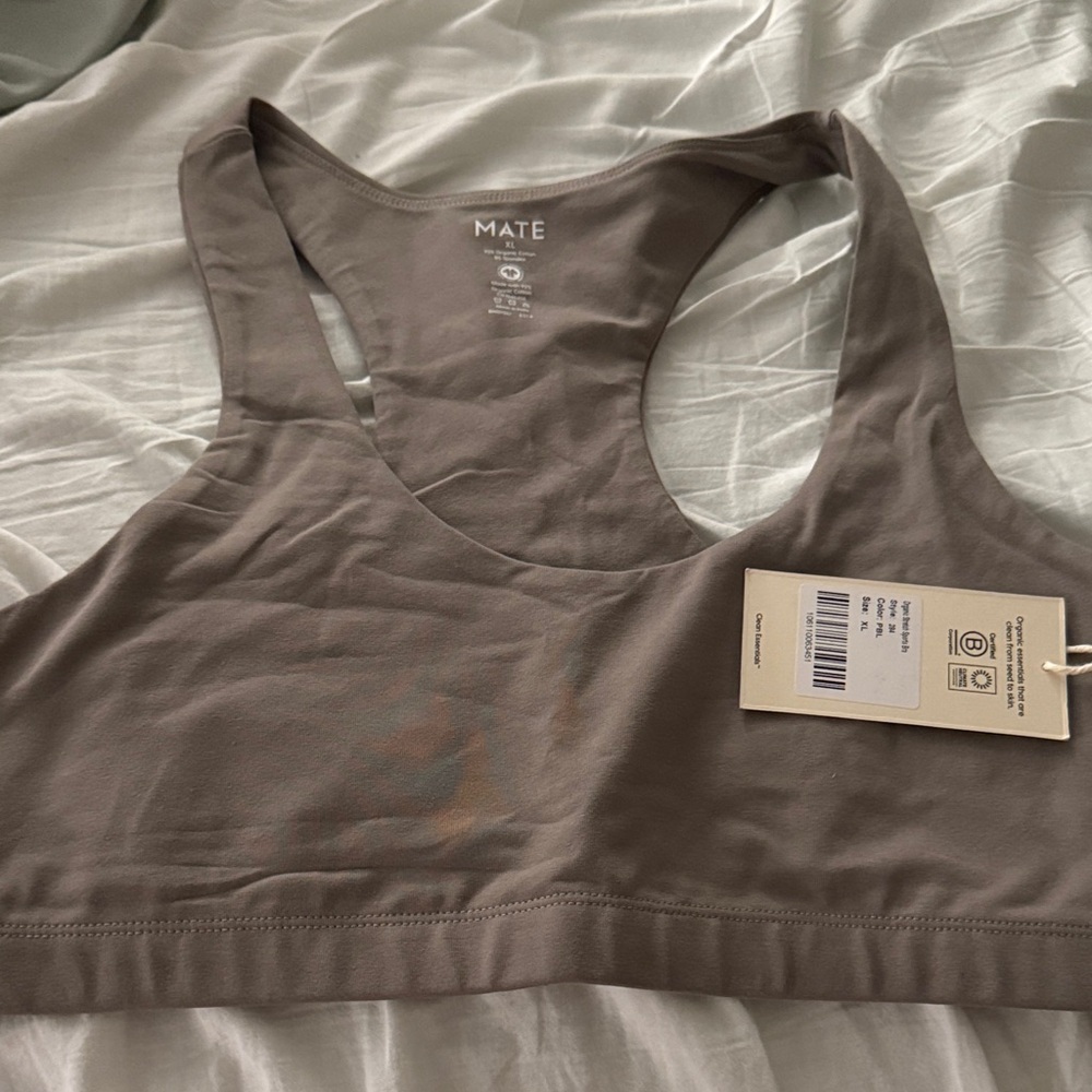 MATE the Label Taupe Sports Bra